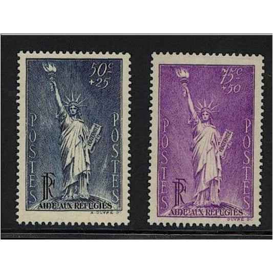 France Statue of Liberty postage stamps