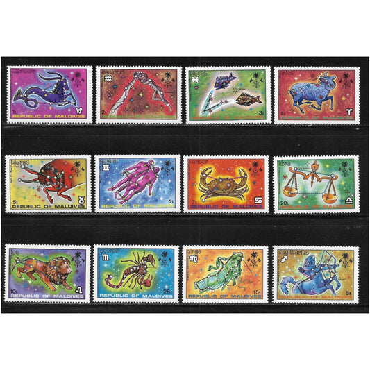 Maldives zodiac postage stamps