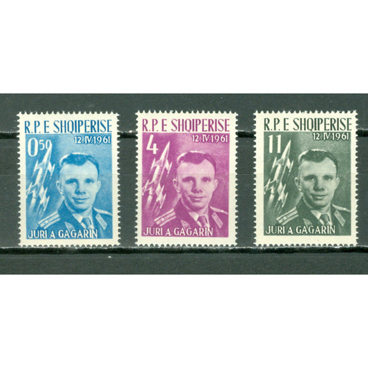 Albania Yuri Gagarin postage stamps
