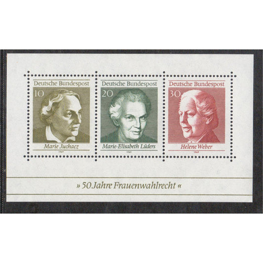 Germany 1007 suffrage souvenir sheet